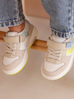 Elasticated Synthetic Trainers for Babies - vertbaudet enfant -Elasticated Synthetic Trainers for Babies