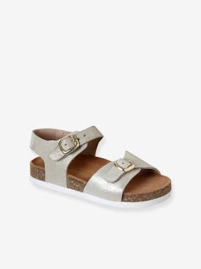 Leather buckle sandals - vertbaudet enfant Shoes-Leather buckle sandals