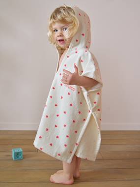 Customisable recycled cotton baby poncho MY HEART - vertbaudet enfant Customisable recycled cotton baby poncho MY HEART - vertbaudet enfant