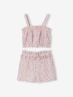 Ensemble short fille gaze coton - vertbaudet enfant