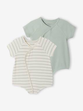 Lot 2 combishorts bébé personnalisable - vertbaudet enfant