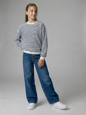 Pantalon large fille denim - vertbaudet enfant Pantalon large fille denim - vertbaudet enfant