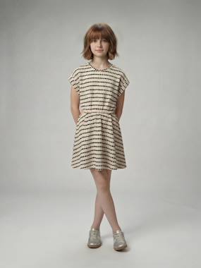 Fancy Openwork Knit Dress for Girls, JONEN - vertbaudet enfant Girls-Fancy Openwork Knit Dress for Girls, JONEN