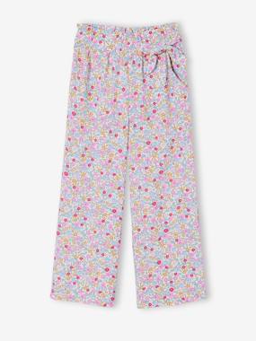 Pantalon fille large motifs fleurs - vertbaudet enfant Pantalon fille large motifs fleurs - vertbaudet enfant
