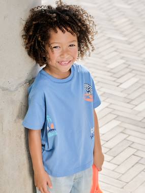Boy's short-sleeved printed t-shirt - vertbaudet enfant -Boy's short-sleeved printed t-shirt