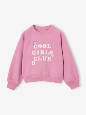 Sweat fille manches longues col rond - vertbaudet enfant Fille-Sweat fille manches longues col rond