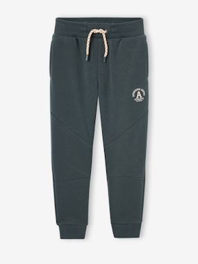 Athletic Joggers in Fleece for Boys - vertbaudet enfant Boys-Athletic Joggers in Fleece for Boys