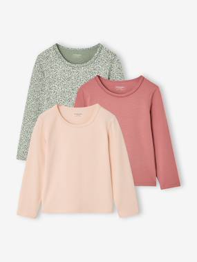 Lot de 3 t-shirts manches longues fille - vertbaudet enfant Fille-Lot de 3 t-shirts manches longues fille