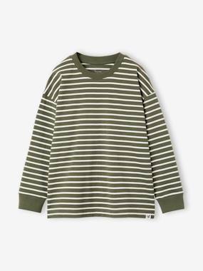 T-shirt rayé garçon oversize - vertbaudet enfant -T-shirt rayé garçon oversize