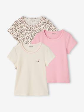 Lot de 3 T-shirts manches courtes fille - vertbaudet enfant