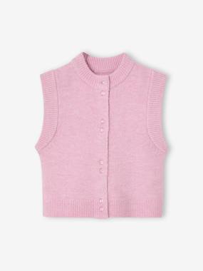 Gilet sans manches fille boutonné devant - vertbaudet enfant Fille-Gilet sans manches fille boutonné devant