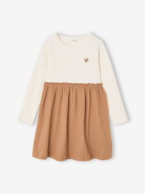 Robe 2 en 1 manches longues fille - vertbaudet enfant Fille-Robe 2 en 1 manches longues fille