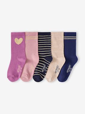 Lot de 5 chaussettes fille - vertbaudet enfant Fille-Lot de 5 chaussettes fille