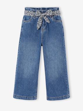 Jean large paperbag fille - vertbaudet enfant Fille-Jean large paperbag fille