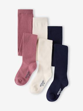 Lot de 3 paires de collants fille BASICS - vertbaudet enfant