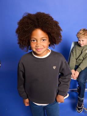 Sweat fille motif imprimé - vertbaudet enfant Fille-Sweat fille motif imprimé