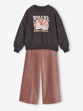 Ensemble fille sweat et pantalon - vertbaudet enfant