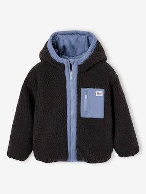 Blouson réversible à capuche garçon - vertbaudet enfant Garçon-Blouson réversible à capuche garçon