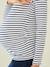 Long-Sleeved Maternity Top ochre+White Stripes - vertbaudet enfant 