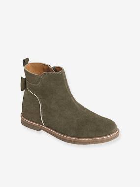 Boots cuir à noeud fille - vertbaudet enfant Boots cuir à noeud fille - vertbaudet enfant