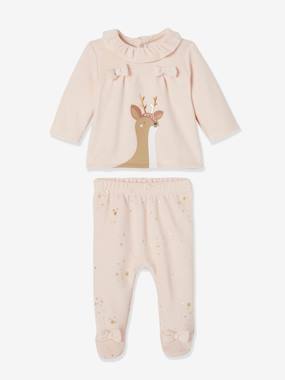 Pyjama 2 pièces en velours bébé Noël - vertbaudet enfant Pyjama 2 pièces en velours bébé Noël - vertbaudet enfant