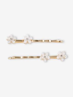 Lot de 2 barrettes fille fleurs - vertbaudet enfant -Lot de 2 barrettes fille fleurs