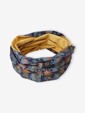 Snood réversible garçon imprimé jungle/uni - vertbaudet enfant -Snood réversible garçon imprimé jungle/uni