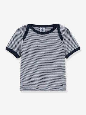 Fine Striped T-Shirt for Babies in Organic Cotton, by PETIT BATEAU - vertbaudet enfant -Fine Striped T-Shirt for Babies in Organic Cotton, by PETIT BATEAU