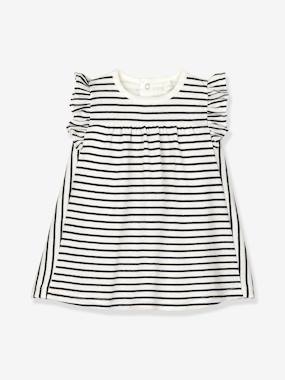 Bodysuit Dress with Sailor-Style Stripes, Organic Cotton, for Babies by PETIT BATEAU - vertbaudet enfant -Bodysuit Dress with Sailor-Style Stripes, Organic Cotton, for Babies by PETIT BATEAU