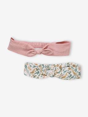Lot de 2 headbands effet noué fille - vertbaudet enfant -Lot de 2 headbands effet noué fille