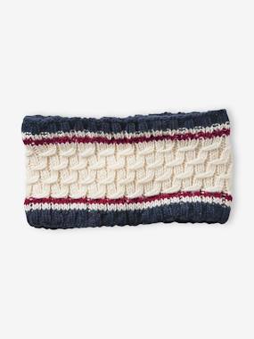 Snood réversible garçon imprimé ours/chiné - vertbaudet enfant -Snood réversible garçon imprimé ours/chiné