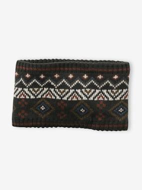 Snood garçon en maille jacquard - vertbaudet enfant -Snood garçon en maille jacquard