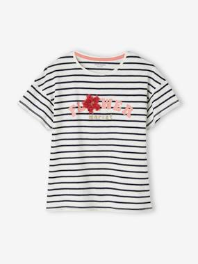 T-Shirt with Shaggy Rags Design & Iridescent Details for Girls  - vertbaudet enfant