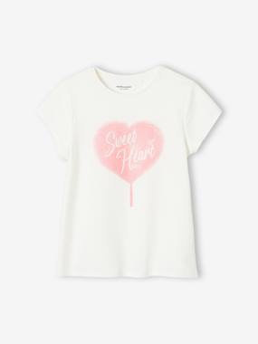 T-Shirt with Message, for Girls - vertbaudet enfant -T-Shirt with Message, for Girls