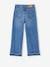 Wide-Leg Jeans, Frayed Hems, for Girls bleached denim+denim blue+denim grey+sky blue+stone - vertbaudet enfant 