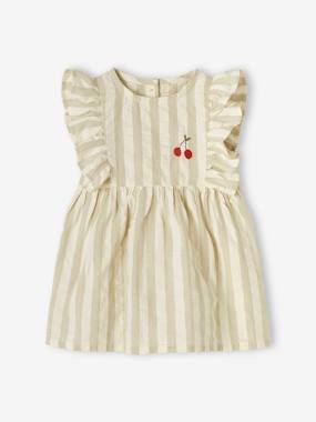 Sleeveless Gingham Dress, for Babies - vertbaudet enfant Sleeveless Gingham Dress, for Babies - vertbaudet enfant