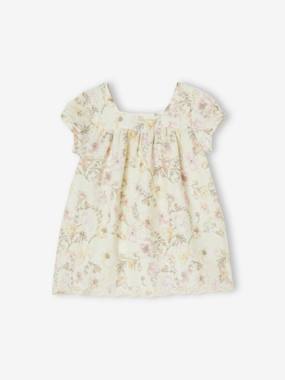 Short Sleeve Floral Dress for Babies - vertbaudet enfant Short Sleeve Floral Dress for Babies - vertbaudet enfant
