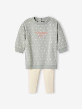 Dress + Leggings Combo, for Babies - vertbaudet enfant Dress + Leggings Combo, for Babies - vertbaudet enfant