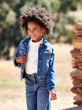 Veste en jean personnalisable fille - vertbaudet enfant