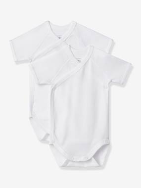 Lot de 2 bodies naissance manches courtes - vertbaudet enfant Lot de 2 bodies naissance manches courtes - vertbaudet enfant