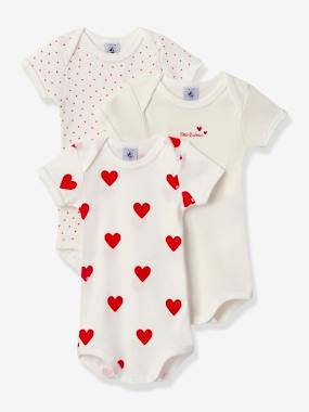 Lot de 3 bodies manches courtes en coton bio - vertbaudet enfant Lot de 3 bodies manches courtes en coton bio - vertbaudet enfant