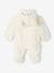 Faux Fluffy Fur 'Sheep' Pramsuit for Babies cashew+ecru - vertbaudet enfant 