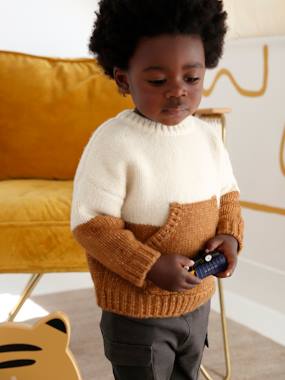 Colourblock Jumper for Babies - vertbaudet enfant -Colourblock Jumper for Babies