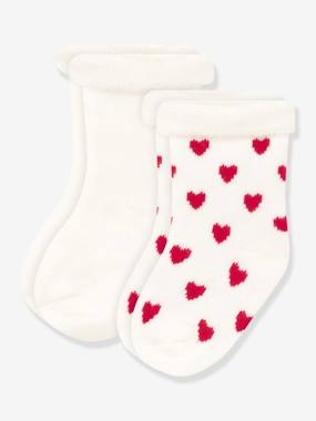 Lot de 2 paires de chaussettes bébé en tricot - vertbaudet enfant Lot de 2 paires de chaussettes bébé en tricot - vertbaudet enfant