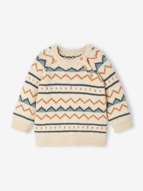 Jacquard Knit Jumper for Babies - vertbaudet enfant -Jacquard Knit Jumper for Babies
