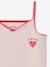 Pack of 3 Organic Cotton Cami Tops, Hearts & Unicorns, for Girls rose - vertbaudet enfant 