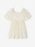 Occasion Wear Dress in Relief Fabric with Smocking for Girls sage green+vanilla - vertbaudet enfant 