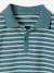 Set of 2 Piqué Knit Polo Shirts for Boys aqua green+BROWN DARK 2 COLOR/MULTICOL - vertbaudet enfant 