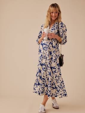 Robe longue grossesse esprit bohème boutonnée - vertbaudet enfant Robe longue grossesse esprit bohème boutonnée - vertbaudet enfant