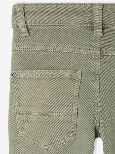 NARROW Hip, MorphologiK Slim Leg Coloured Trousers, for Boys beige+chocolate+grey green+khaki+sky blue+slate blue - vertbaudet enfant 